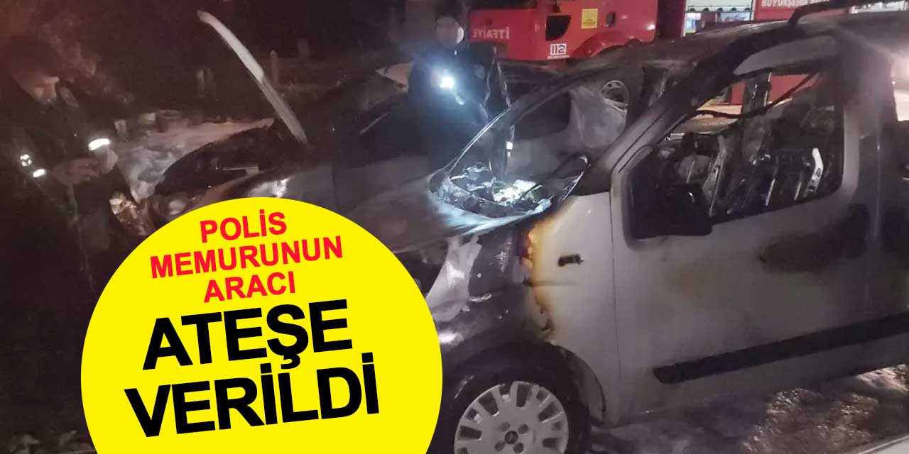 Konya'da Polis Memurunun Aracı Kundaklandı: Şüpheli Güvenlik Kamerasında