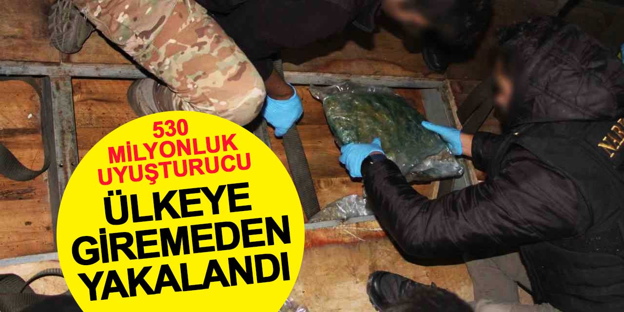 530 milyon liralık uyuşturucu Türkiye'ye girerken yakalandı