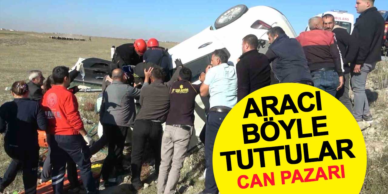 Can pazarının yaşandığı ölümlü kazada aracı devrilmesin diye vatandaşlar tuttu