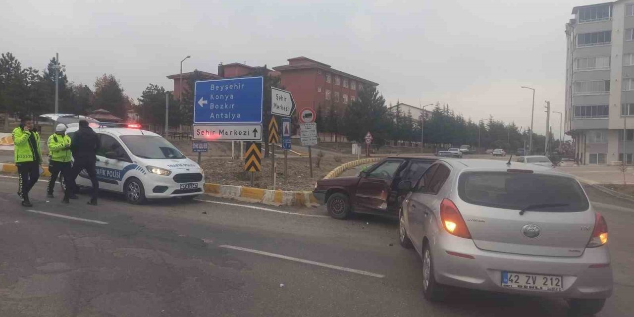 Seydişehir’de trafik kazası ucuz atlatıldı