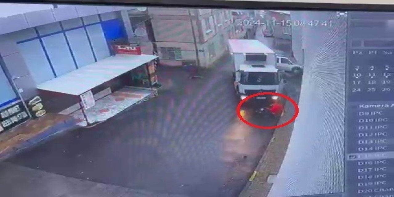 Yine BİM kamyonu kazası: Şoför kapıda asılı kaldı