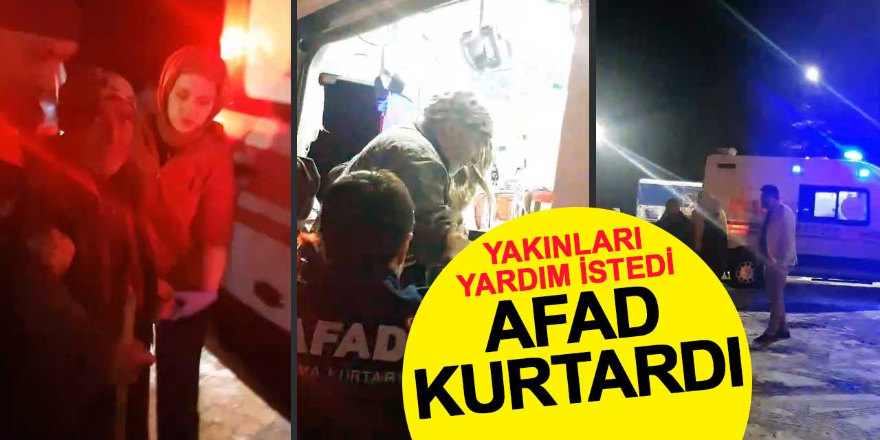 Yaylada mahsur kalan çifti AFAD kurtardı