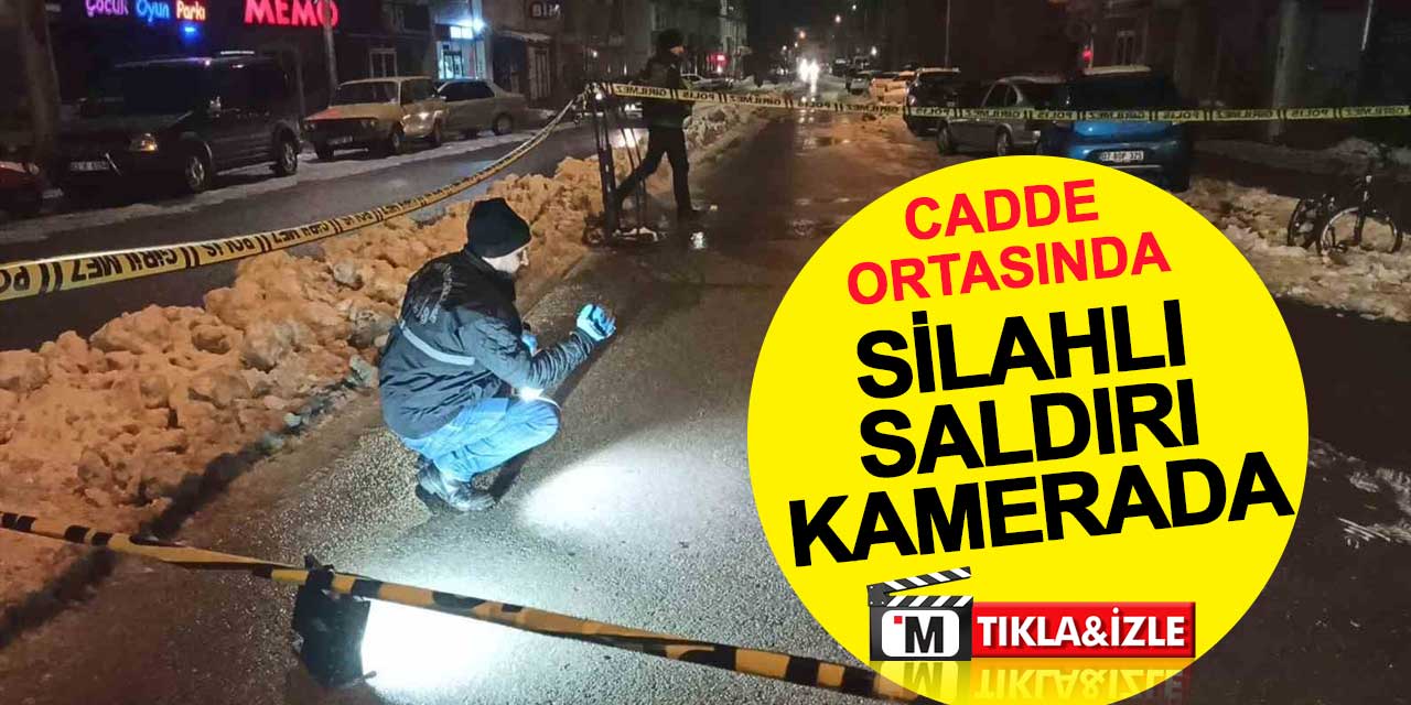 Cadde ortasında silahlı saldırı kamerada