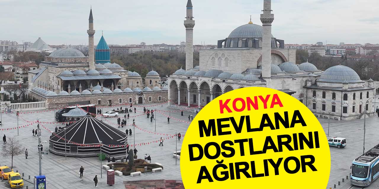 Konya'da Kurulan Çadırda Sıkı Muhabbet