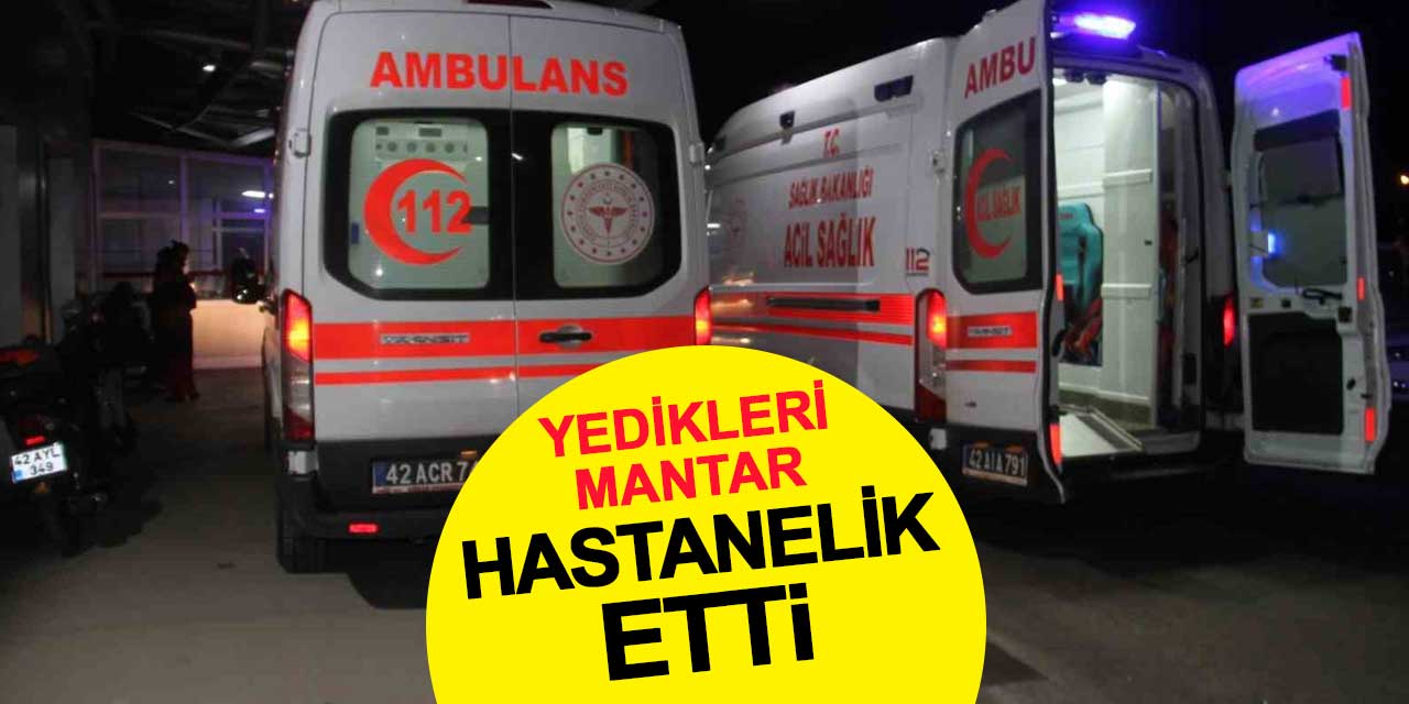 Mantardan zehirlenen 5 kişi hastanelik oldu