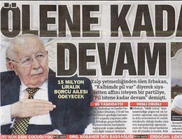 Hürriyet Erbakan'a saldırdı