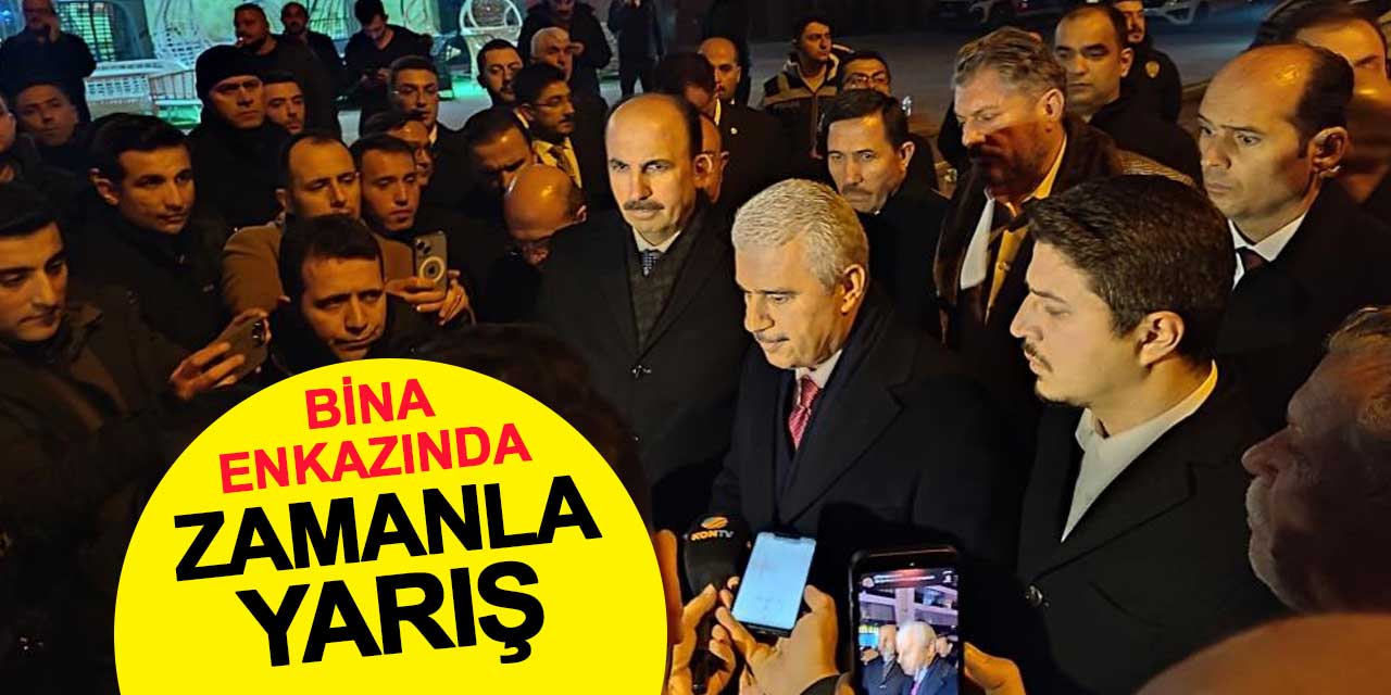 Konya’da Çöken Binada Zamanla Yarış