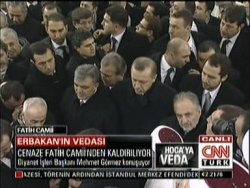 Erbakan'ın cenaze töreninde büyük izdiham