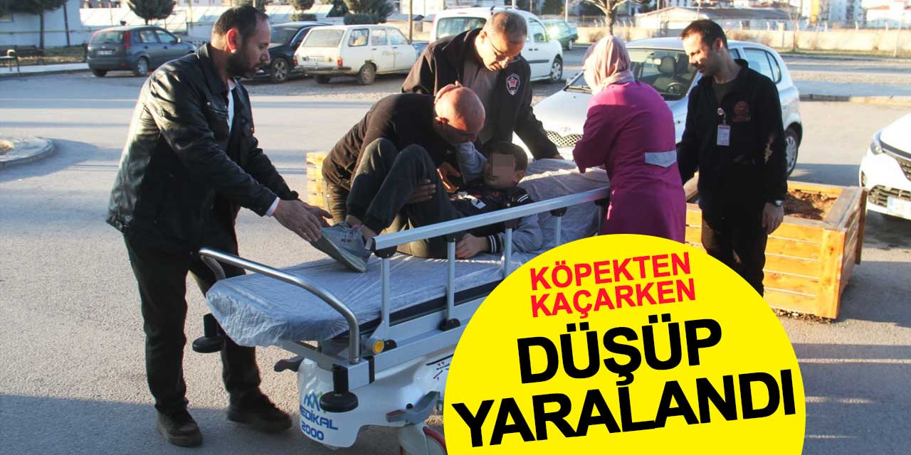 13 yaşındaki çocuk köpekten kaçarken yaralandı