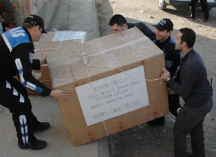 Ereğli Polis Okulu'nun yardımları yerine ulaştı