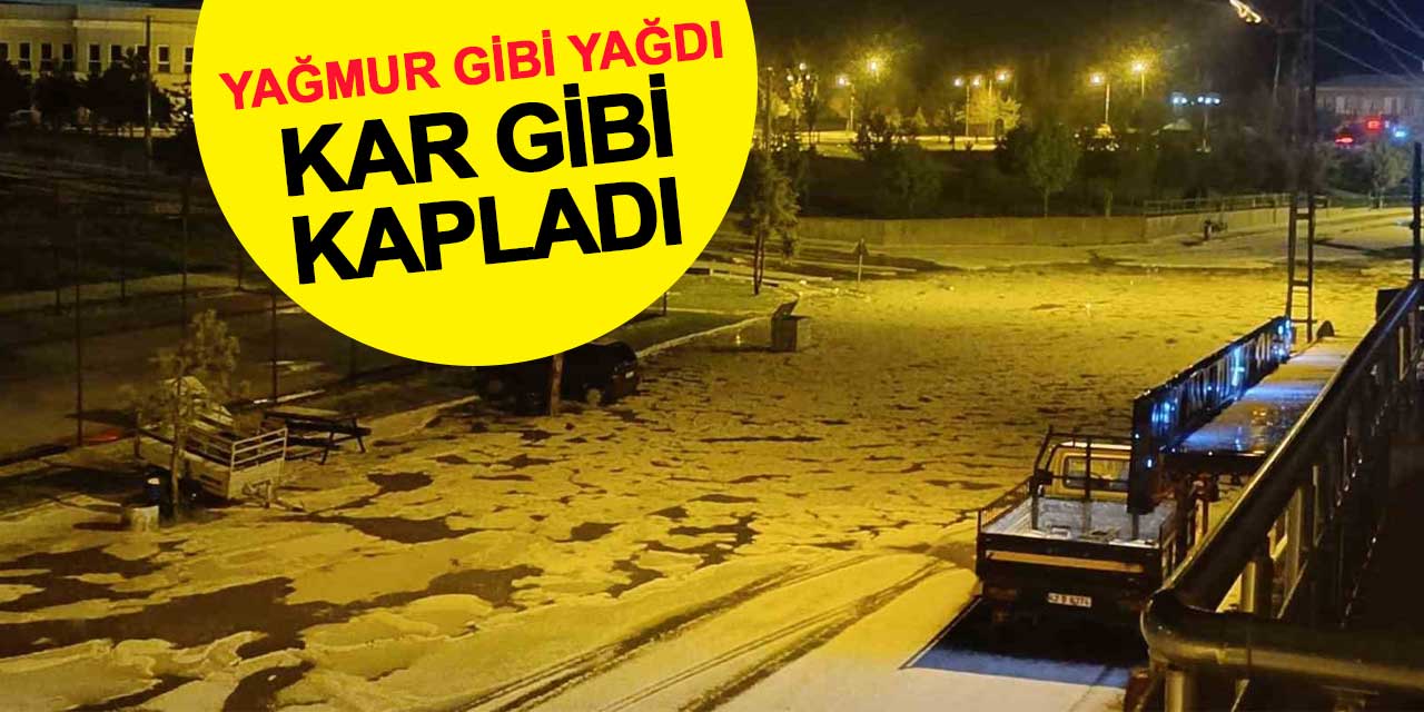Beyşehir’de Geceyi Dolu Bastı: İlçe Beyaza Büründü