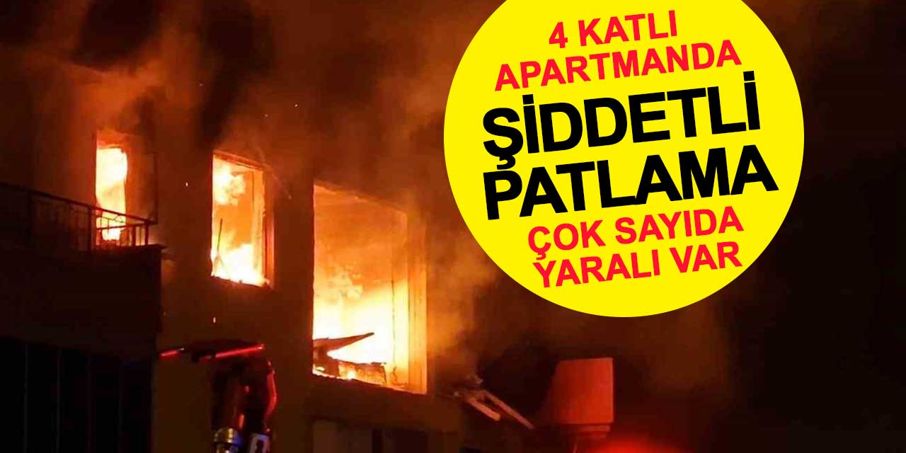 Konya’da 4 katlı apartmanda şiddetli patlama: Çok sayıda yaralı var