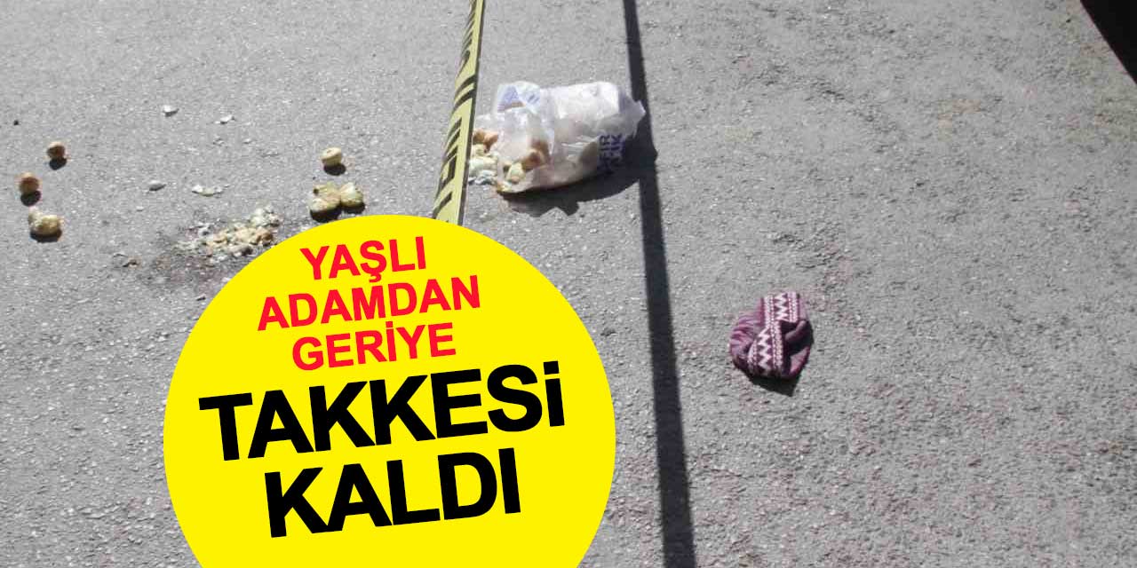 Beton mikserinin altında kalan yaşlı adamdan geriye takkesi kaldı