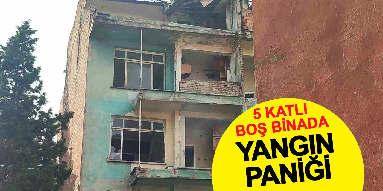Konya’da boşaltılan 5 katlı apartmanda yangın paniği