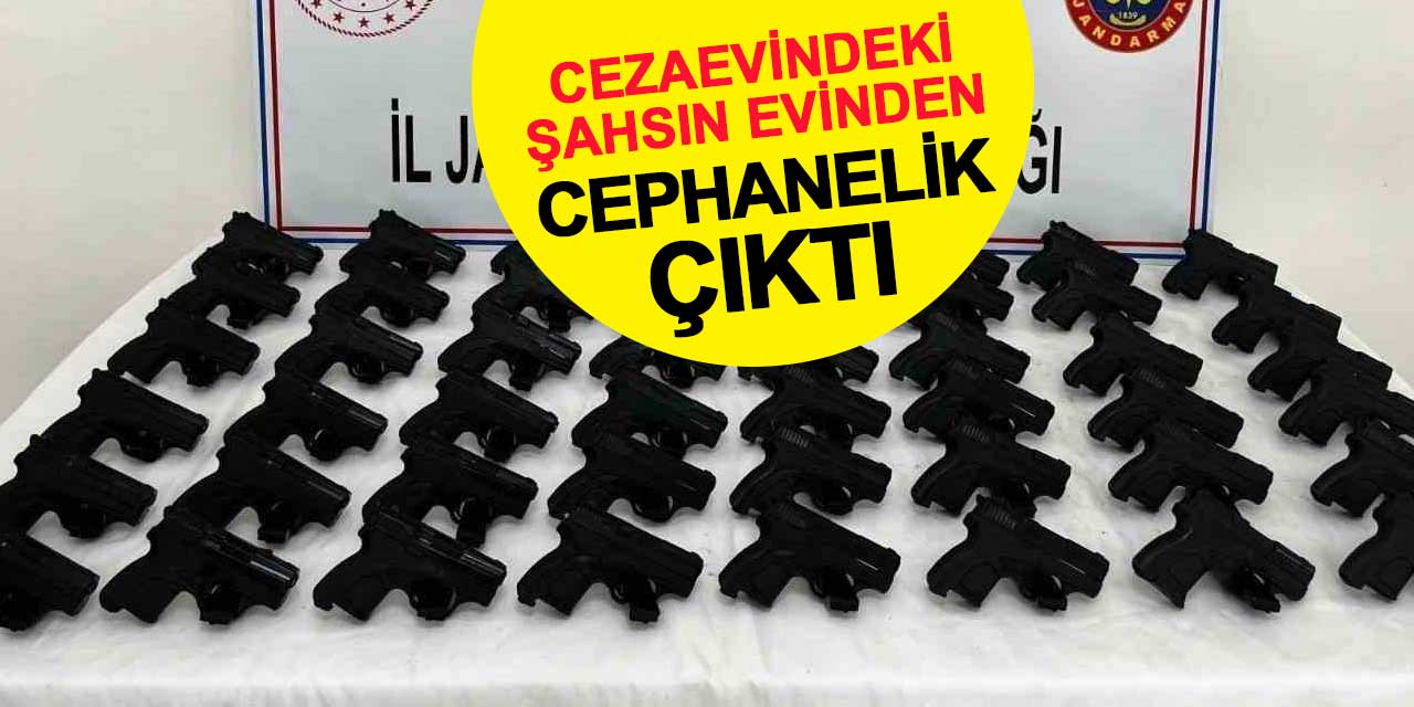 Cezaevindeki şahsın evinden cephanelik çıktı