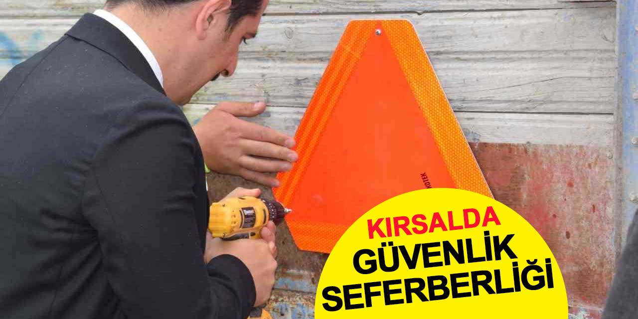 Konya'da çiftçilere reflektör dağıtıldı