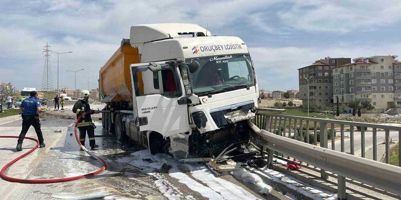 Bariyerleri aştı, uçmak üzereyken durdu