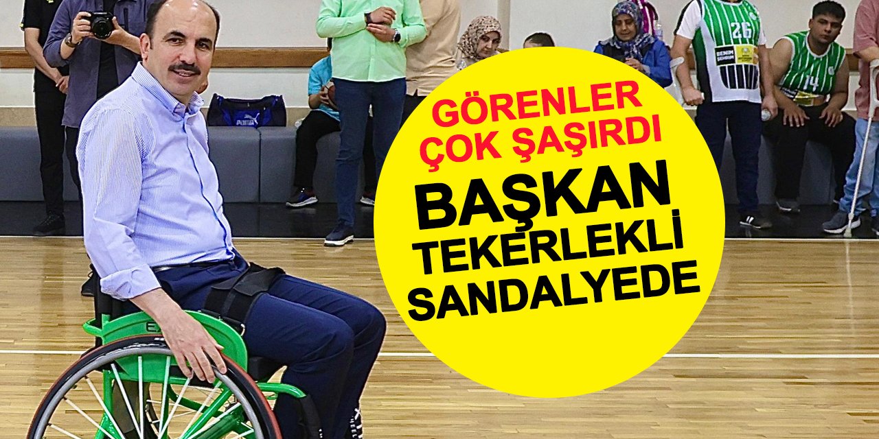 Başkan Altay tekerlekli sandalyede