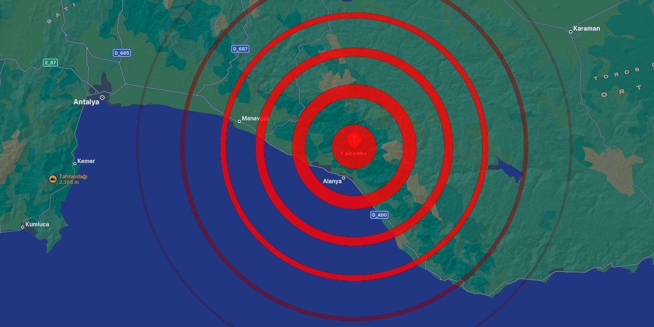 Deprem karaya çıktı Antalya'yı salladı