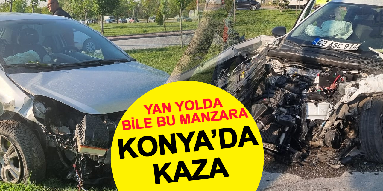Konya’da mesai çıkışında kaza: Araçlar hurdaya döndü