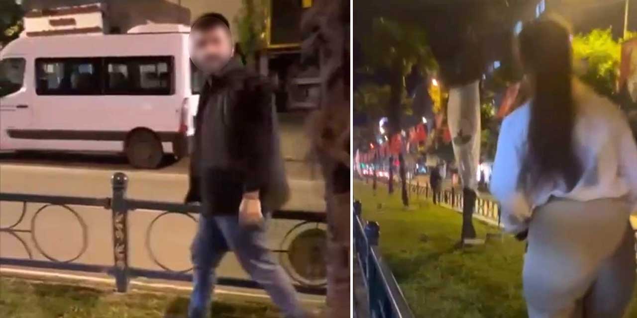 Türk bayrağını yakmaya çalıştı, vatandaş engel oldu