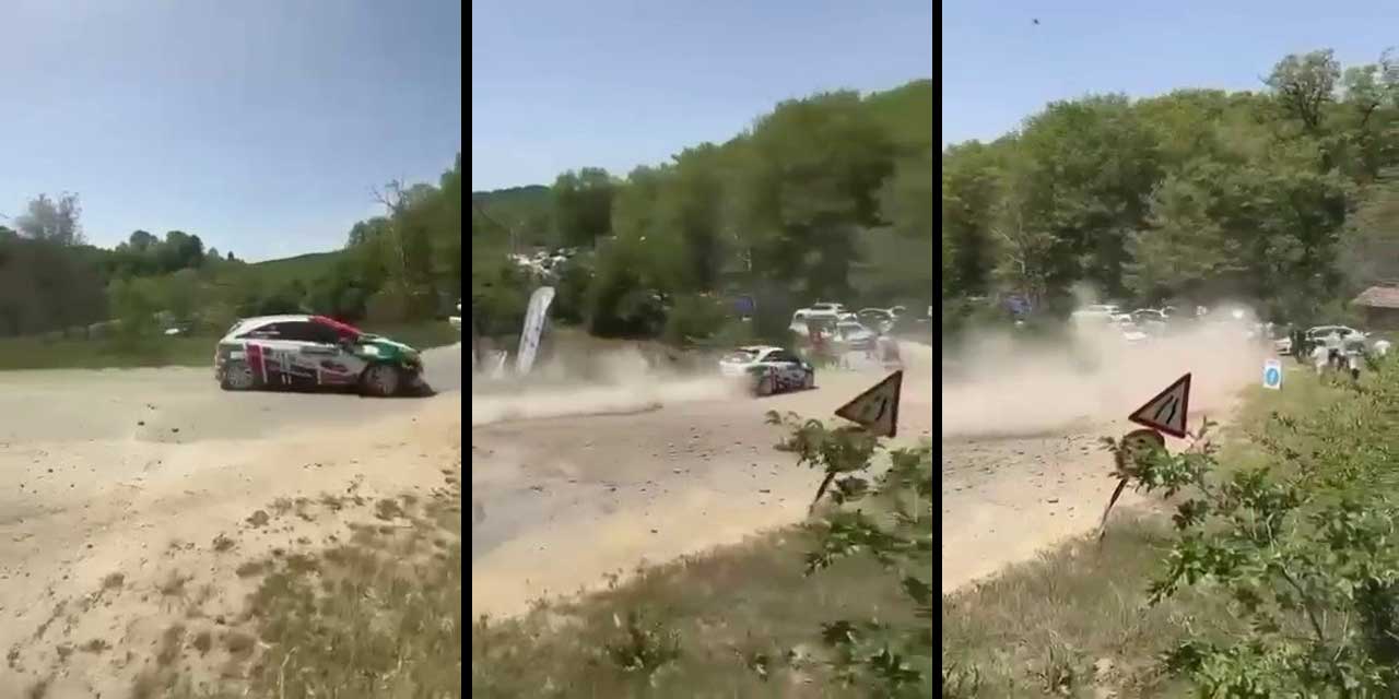 Ralli yarışında faciaya ramak kala