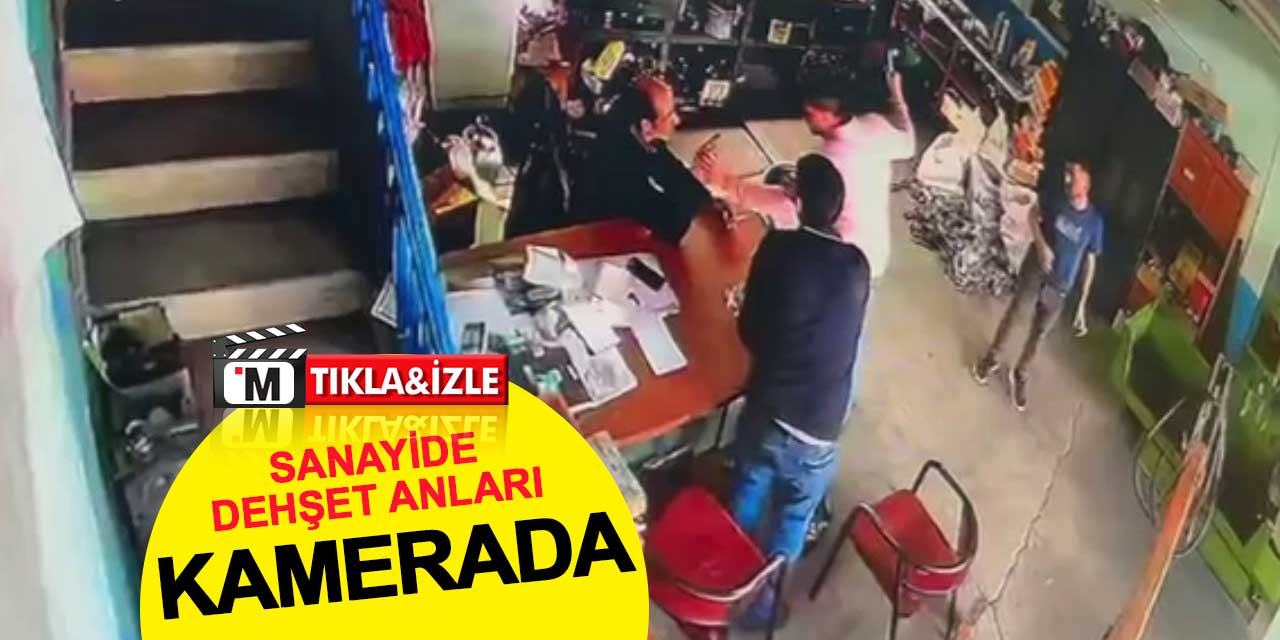 Esnaf kavgasında çekiçli saldırı kamerada