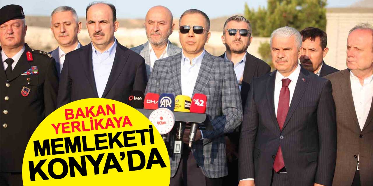 Bakan Yerlikaya bayram namazını memleketi Konya'da kıldı