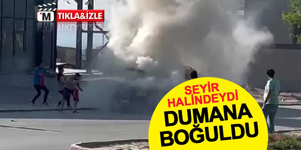 Ereğli TOKİ yolunda seyreden araç alev aldı