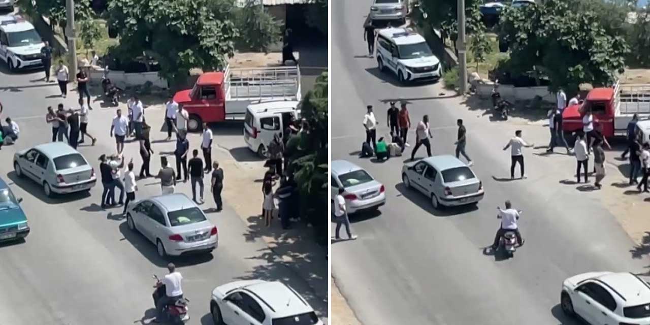 Kavgaya tutuşan tarafları polis havaya ateş açarak ayırdı