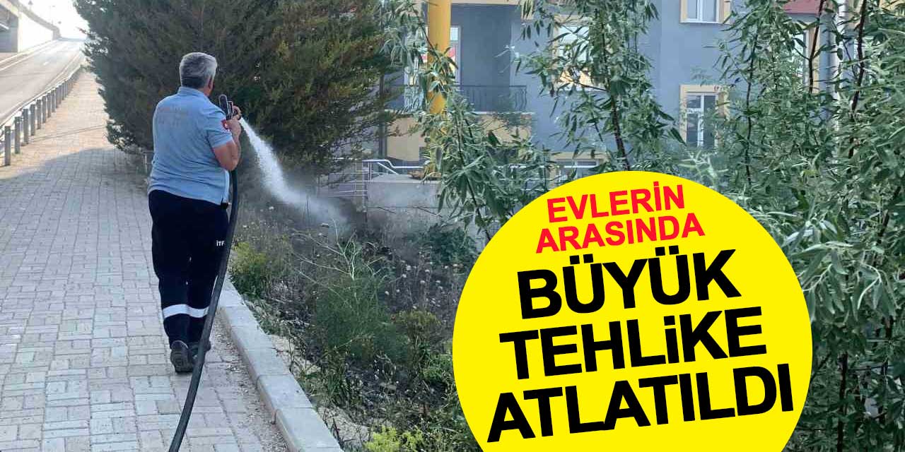 Karaman'da Büyük Yangın Tehlikesi: Evler Son Anda Kurtuldu