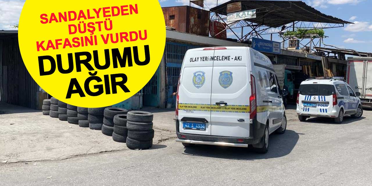 Tamirhanede Sandalyeden Düşen Adam Başını Çarparak Ağır Yaralandı