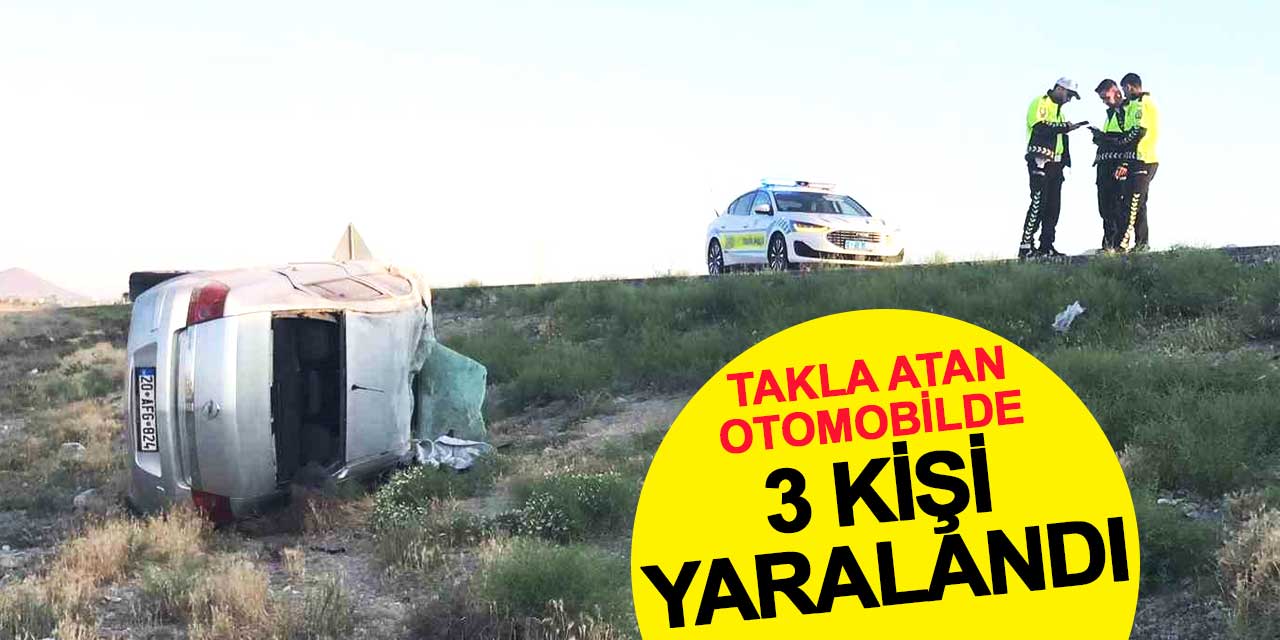 Konya'da Otomobil Takla Attı: 3 Kişi Yaralandı