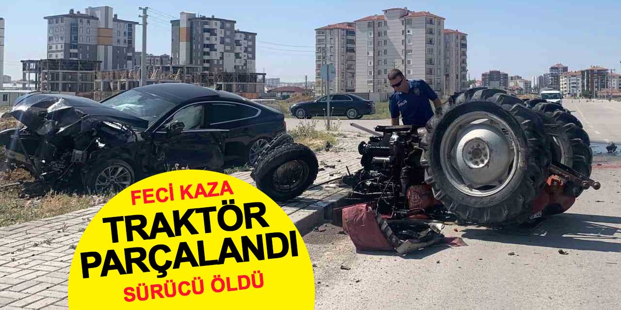 Audi ile çarpışan traktör param parça oldu: Sürücü öldü