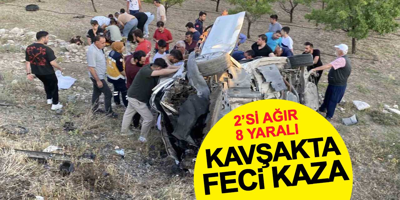 Aksaray'da kavşakta feci kaza: 2’si ağır 8 yaralı