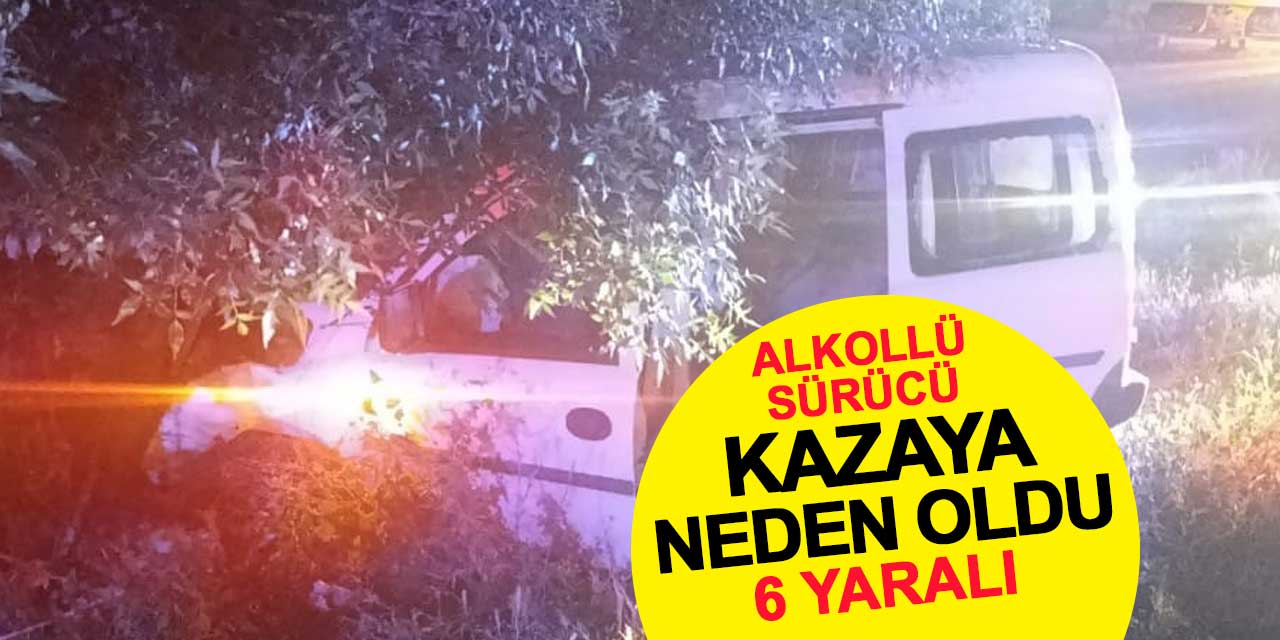 Alkollü Sürücünün Neden Olduğu Kazada 6 Kişi Yaralandı