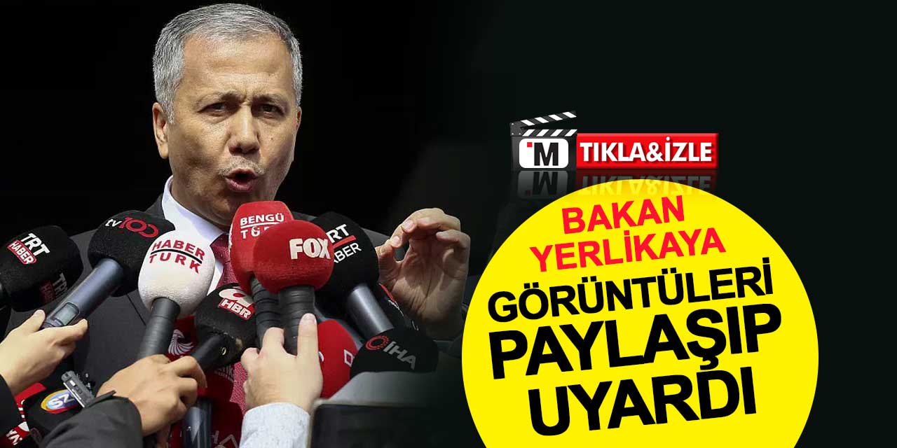 Bakan Yerlikaya kaza görüntülerini paylaşarak uyardı