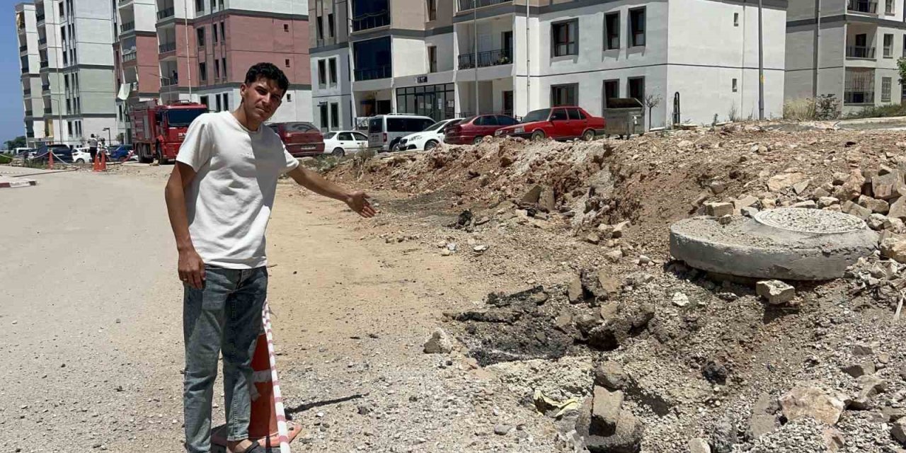 Yol çalışması hastaneyi ayağa kaldırdı