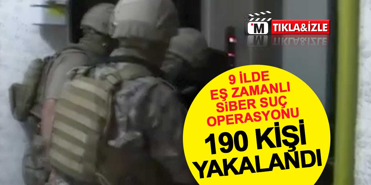 9 İlde Eş Zamanlı Siber Suç Operasyonu: 190 Kişi Yakalandı