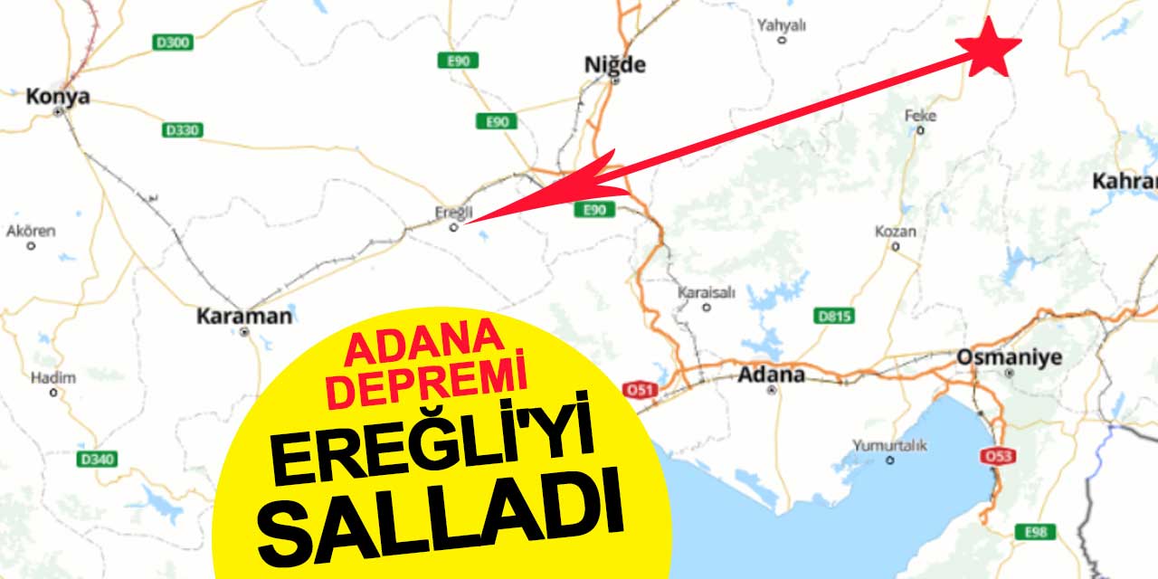 Adana'daki deprem Ereğli'yi salladı