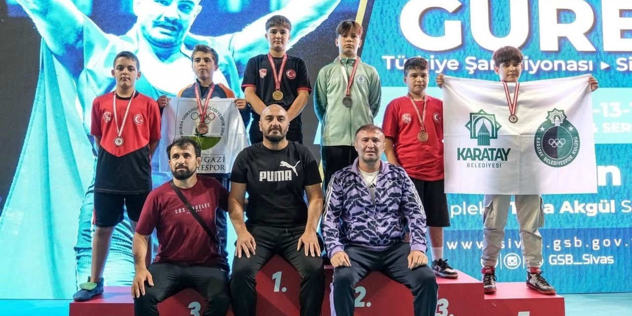 Karatay’ın güreşçilerinden Türkiye Şampiyonası’nda büyük başarı