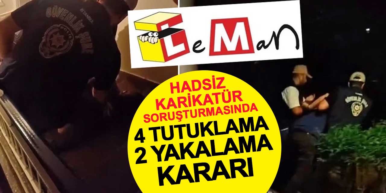 Karikatür soruşturmasında 4 tutuklama