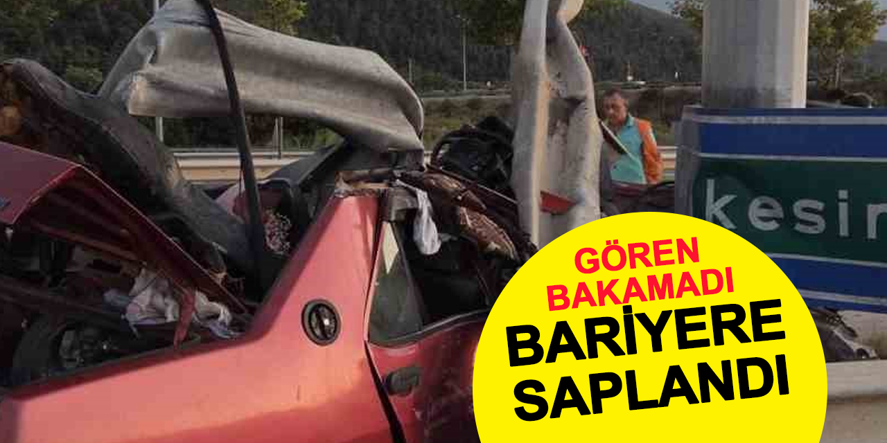Gören bakamadı: Bariyere saplandı