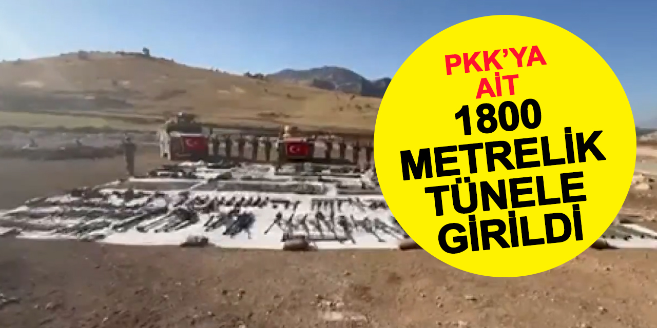 PKK'nın bin 800 metrelik mağarası görüntülendi