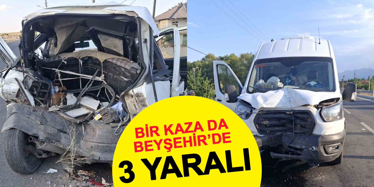 Konya'nın dört bir yanında trafik kazaları durmadı! Beyşehir'de 3 yaralı