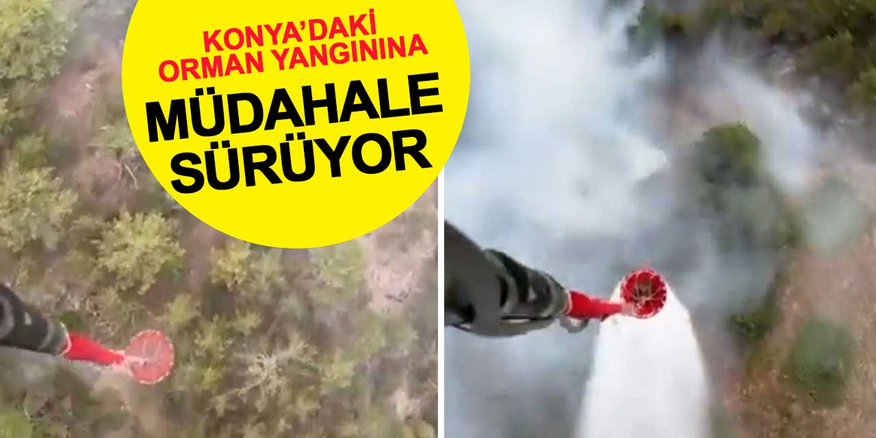 Konya’daki orman yangınına müdahale sürüyor