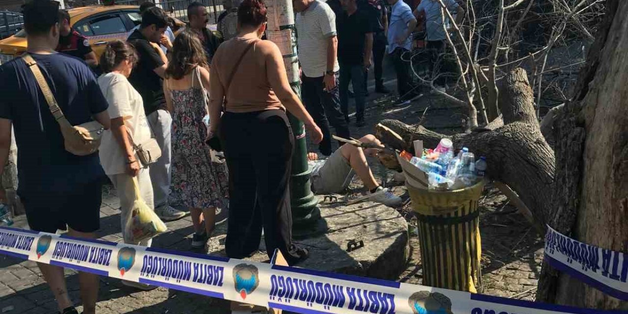 Kaldırımda yürürken üzerlerine ağaç devrildi