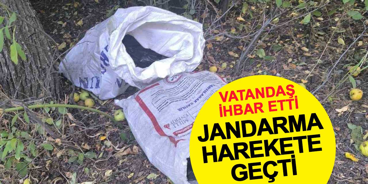 Vatandaş ihbar etti, jandarma harekete geçti