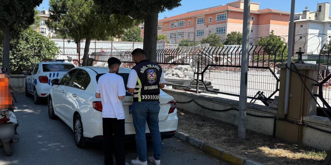Trafikte tek teker şov ceza ile son buldu