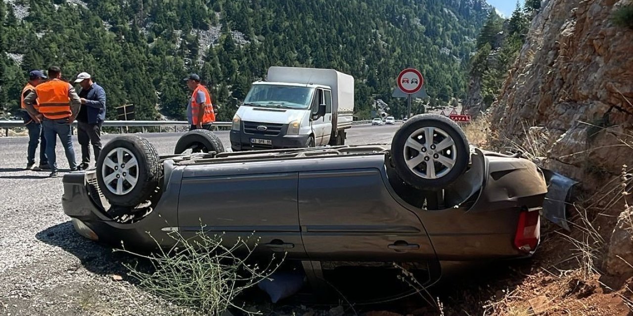 Seydişehir'i geçti, takla attı